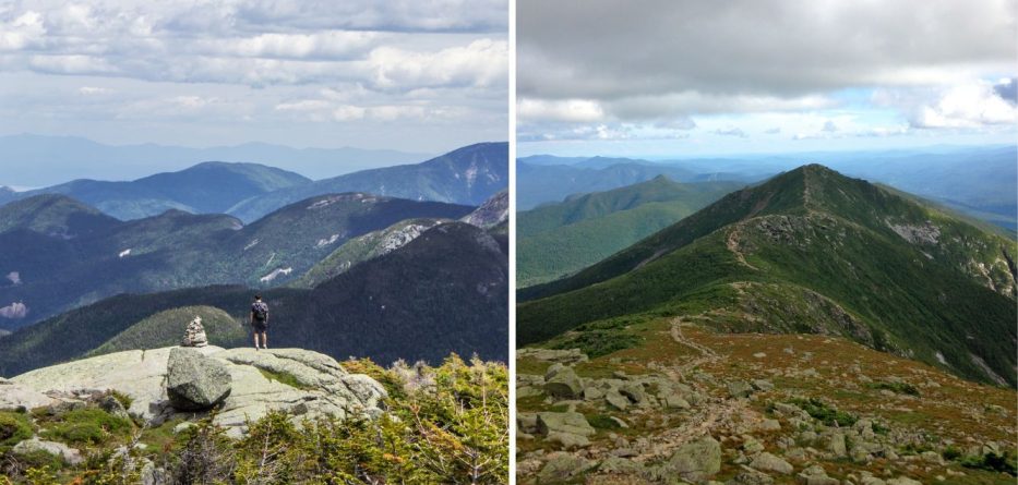 hiking in the white mountains of new hampshire, the summit of a mountain in the adirondacks