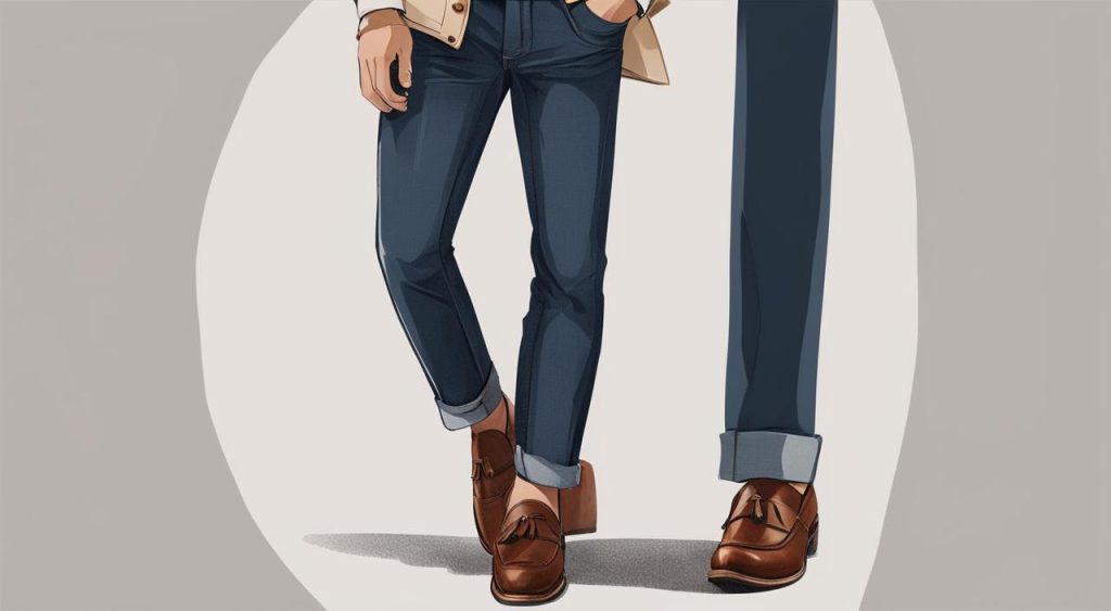 mocassim masculino com calça jeans