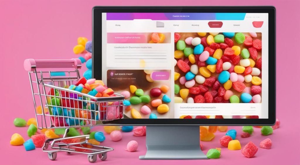 montar um site de vendas de doces