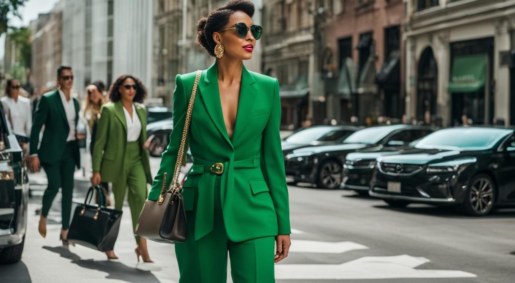 tendências de moda para calça verde